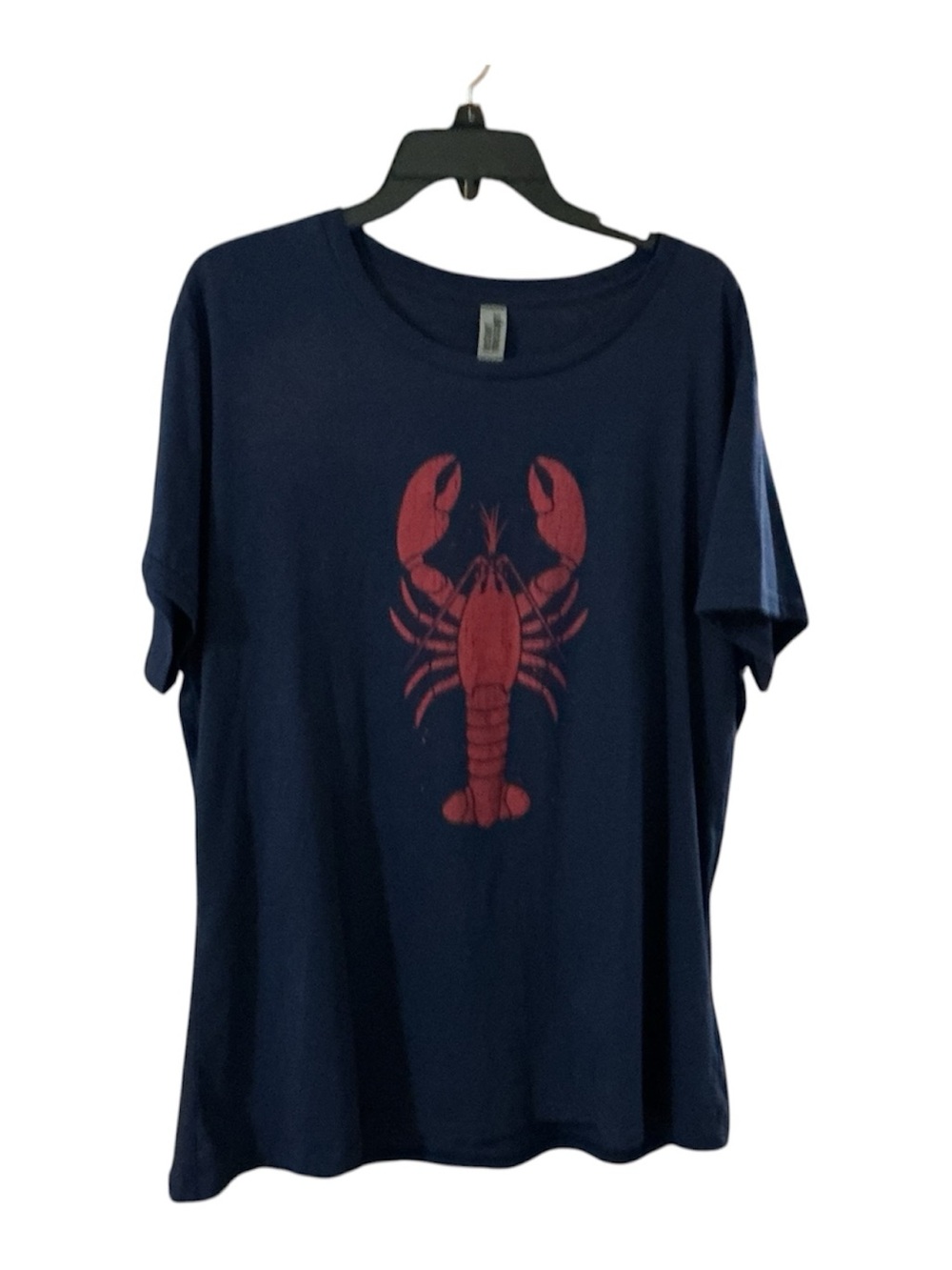Navy Women’s Short Sleeve Tee with Red Lobster Graphic 1X